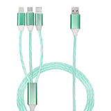 Calumet 4ft  3in1 LED Flowing Charging Cables (Q197422)