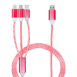 Calumet 4ft  3in1 LED Flowing Charging Cables (Q197422)