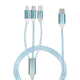 Calumet 4ft  3in1 LED Flowing Charging Cables (Q197422)