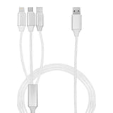 Calumet 4ft  3in1 LED Flowing Charging Cables (Q197422)