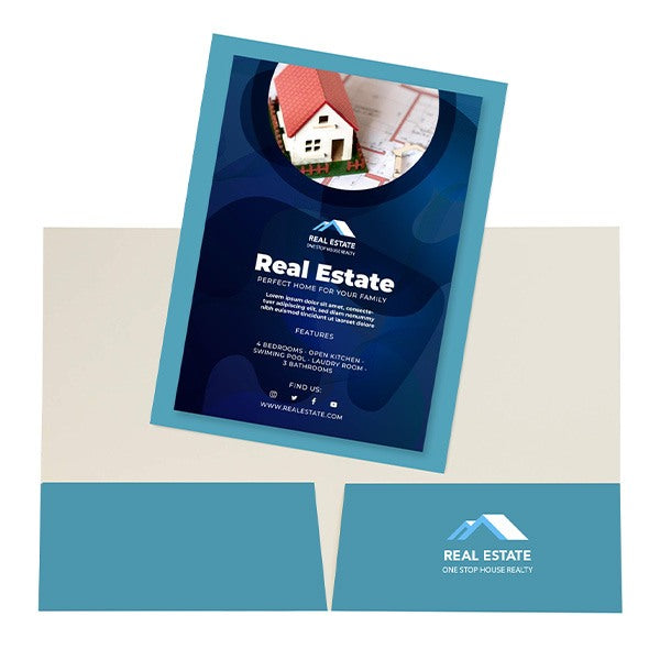 4 Color Process Presentation Folder  Imprinted with Logo (Q199111)