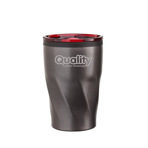 Cook Pro Double Walled Stainless Steel Coffee Tumbler with Silicone Grip, Red