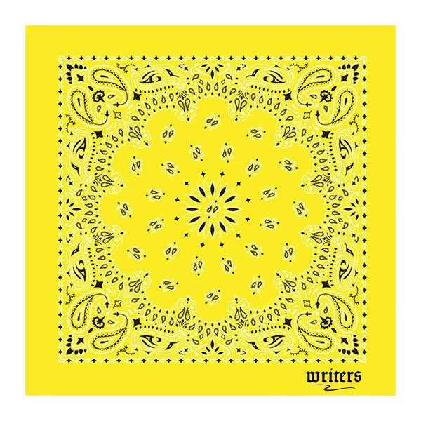 22 In Traditional USA Paisleys Bandana - Yellow  Imprinted with Logo (Q206522)
