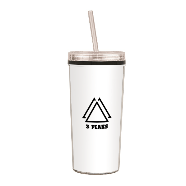 16 Oz. Niagara Insulated Tumbler Straw Lid  Imprinted with Logo (Q209422)