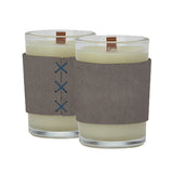Harper Leather Wrapped Candles (Q210011)