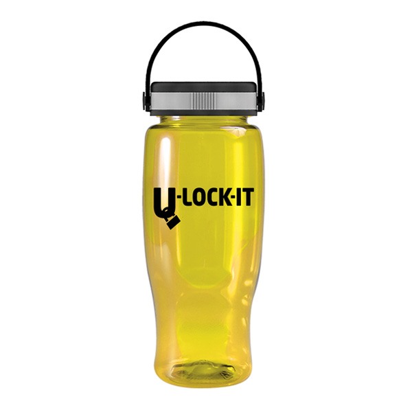 27 Oz. Poly-Pure Transparent Bottle - EZ-Grip Lid  Imprinted with Logo (Q212722)