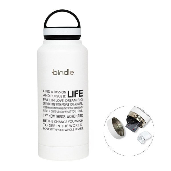 24 Oz. Bindle Bottle - White  Imprinted with Logo (Q217522)