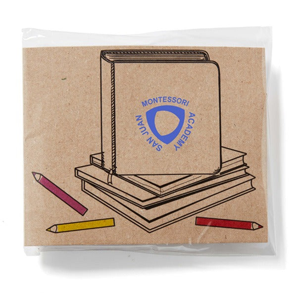 School Kids Coloring Book & 6-Color Pencil Set To-Go (Q220422)