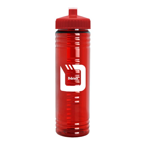 24 Oz. Slim Fit Water Bottle - Push-Pull Lid  Imprinted with Logo (Q223722)