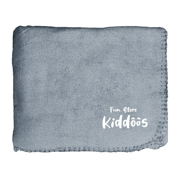 50" x 60" Whipstitch Fleece Blanket - Solid Gray (Q225111)