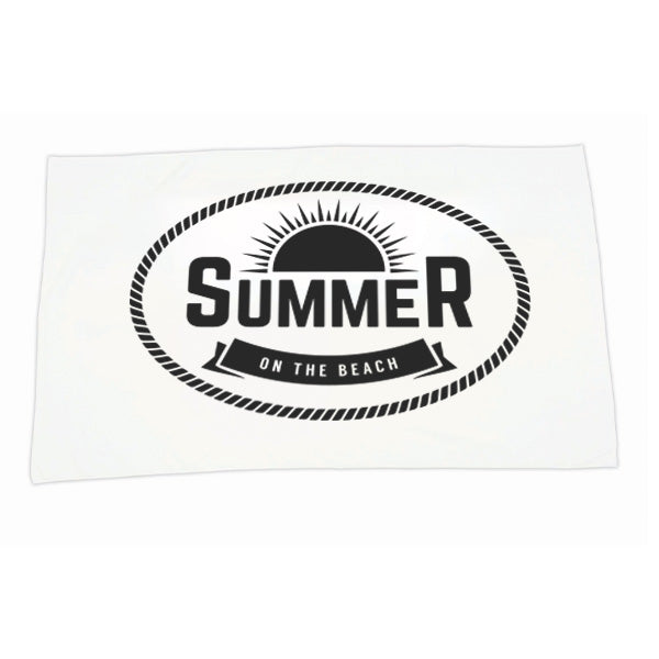 35 x 60 15 Lbs. Velour Hemmed Towel  Imprinted with Logo (Q226211)