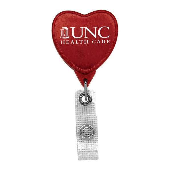 Anti-Microbial JUMBO Heart Badge Reel  Imprinted with Logo (Q228011)