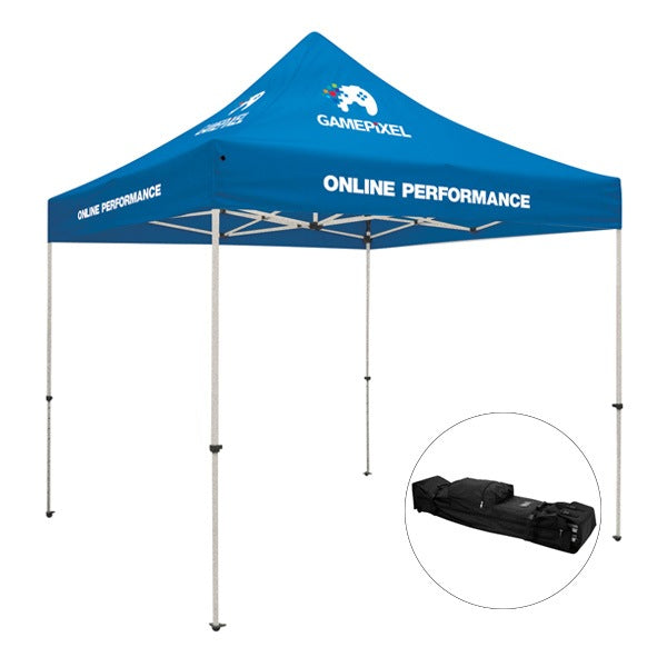 Full-Color Four Locations 10' Standard Tent Kit  Imprinted with Logo (Q231711)