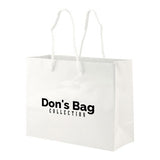 9 x 7 White Gloss Laminated Eurototes  Imprinted with Logo (Q232111)