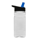 20 Oz. Clear Sports Bottle - Flip Straw Lid (Q232722)