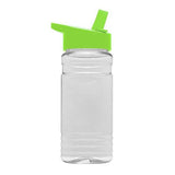 20 Oz. Clear Sports Bottle - Flip Straw Lid (Q232722)