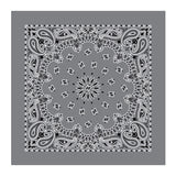 22 In Traditional USA Paisleys Bandana - Charcoal (Q236522)