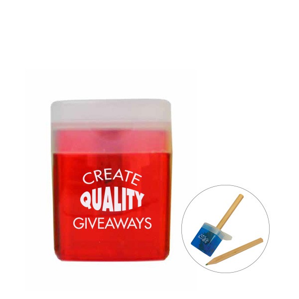 Translucent Pencil Sharpeners With Flip-Top Lids (Q236811)