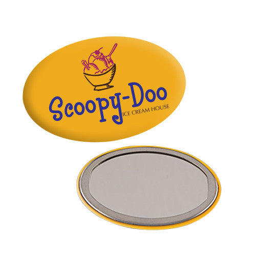 Oval Metal Button Mirrors  Imprinted with Logo (Q239411)