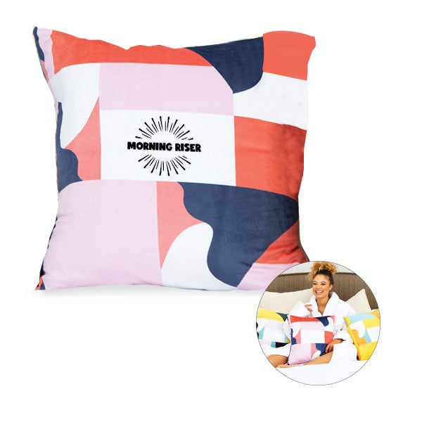 Sublimated Plush Throw Pillow  Imprinted with Logo (Q241011)