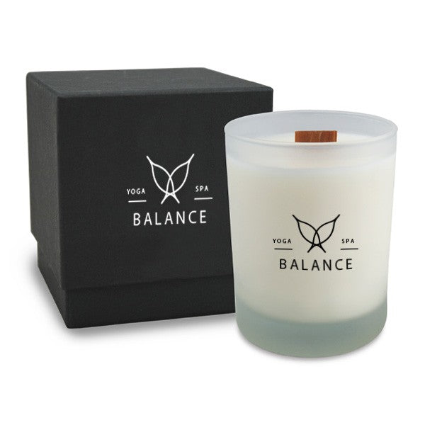 14 Oz. Satin Frosted Tumbler Candle With LUX Box  Imprinted with Logo (Q241211)