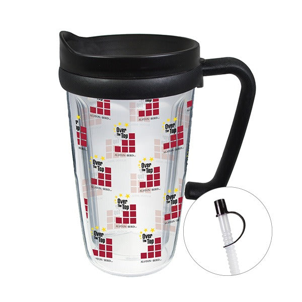 16 Oz. Thermal Travel Mug - Clear Film Insert  Imprinted with Logo (Q241522)