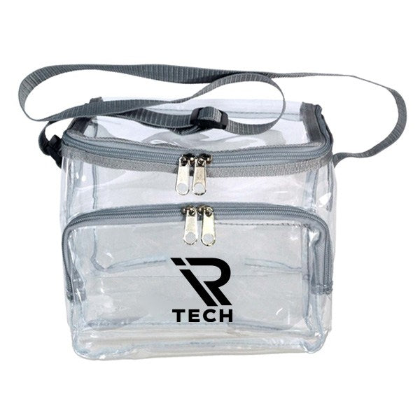 Clear 12 Can Beverage Holder  Imprinted with Logo (Q246422)