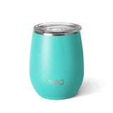 14 Oz. Swig Matte Stemless Wine Cup - Aqua (Q250522)