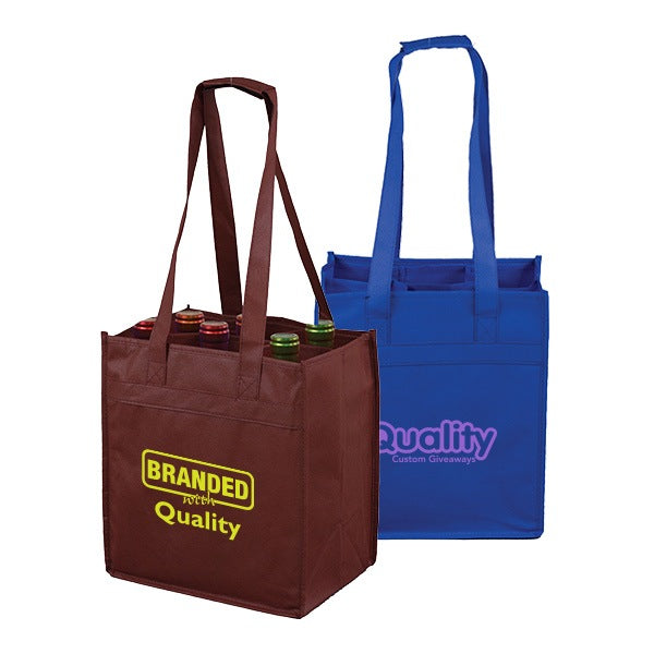 6 Bottle Wine Tote Bag  Imprinted with Logo (Q251611)