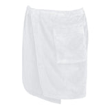 Men’s Premium Terry Velour White Spa Wrap (Q254211)