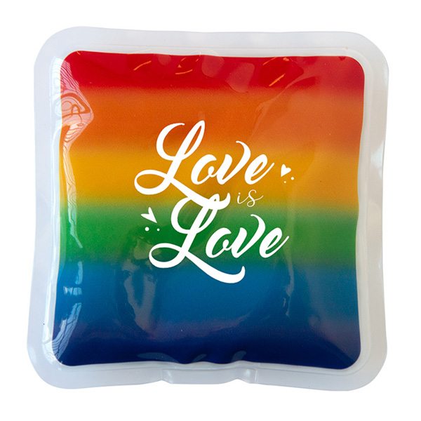 Rainbow Gel Beads Hot/Cold Pack Square  Imprinted with Logo (Q257622)