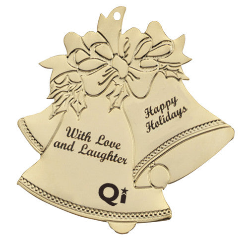 Gold Bell Ornament  Imprinted with Logo (Q26347)