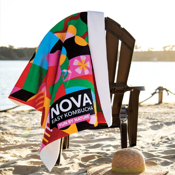 King Size Subli-Plush Velour Beach Towel (RWL) (Q264211)
