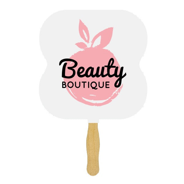 Sandwiched Hand Fan Two Sided Full Color  Imprinted with Logo (Q264611)