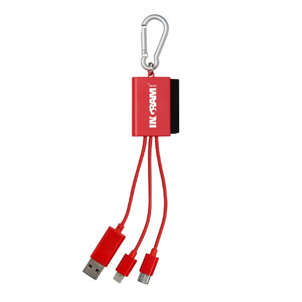 Clip’N Clean-It™ 3-In-1 Charging Cables  Imprinted with Logo (Q267322)