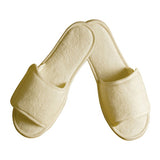 Open Toe Terry Slippers With Velcro Closure (Q268811)