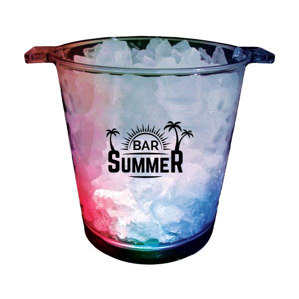 200 Oz. 3-Light Plastic Light-Up Ice Bucket (Q269211)