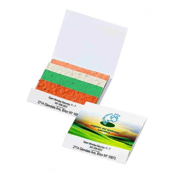 Seed Paper Matchbook: Color Stack Herb Patch  Imprinted with Logo (Q270422)