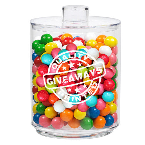 Gumballs in Cylinder Acrylic Gift Jar (Q271411)