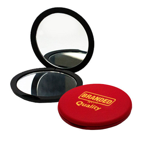 Round Soft Feel Compact Mirrors  Imprinted with Logo (Q271511)