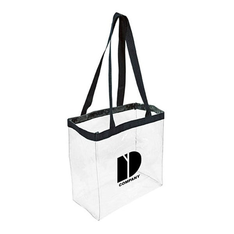 The 12 x 12 x 6 Inch Clear Open Tote Bag - Tote Bags with Logo - Q276422 QI