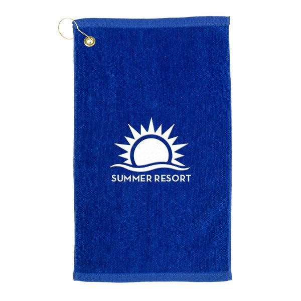 Mid-Weight Velour Golf Towel - Color  Imprinted with Logo (Q281322)