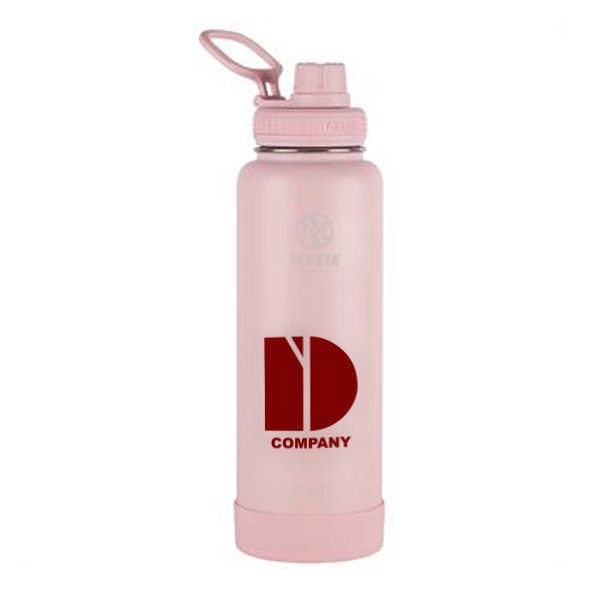 40 Oz. Takeya Actives Spout Lid Bottle - Blush  Imprinted with Logo (Q281622)