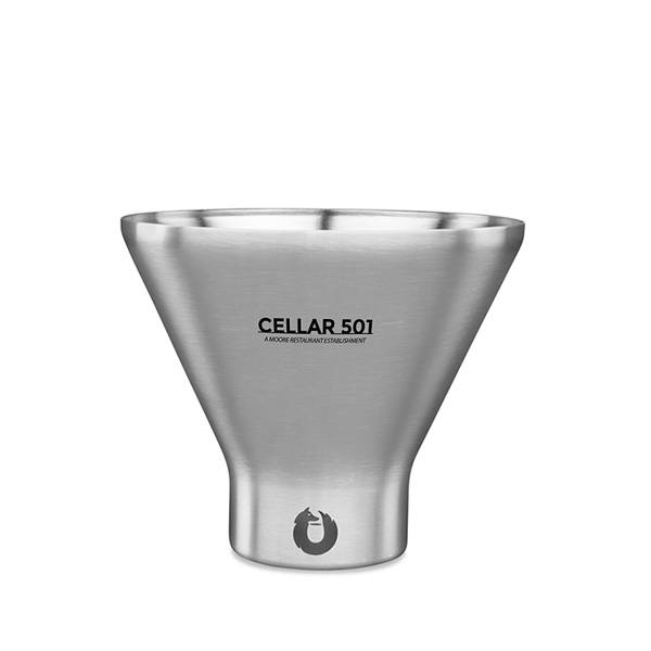 8 Oz. Snowfox Steel Martini Tumbler - Stainless  Imprinted with Logo (Q289522)