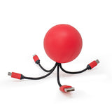 SqueezieCords Smiley Charging Cables Red (Q289911)