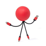 SqueezieCords Smiley Charging Cables Red (Q289911)