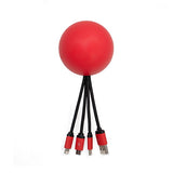 SqueezieCords Smiley Charging Cables Red (Q289911)