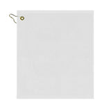 Premium Mid-Weight Velour Golf Towel - Printed White (Q191322)