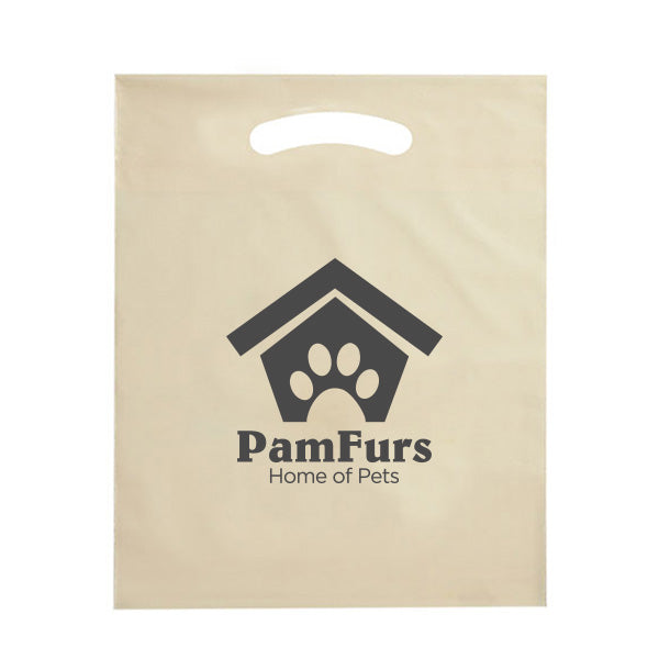 Fold Over Die Cut Plastic Bag (15" x 19" x 3") (Q293776)
