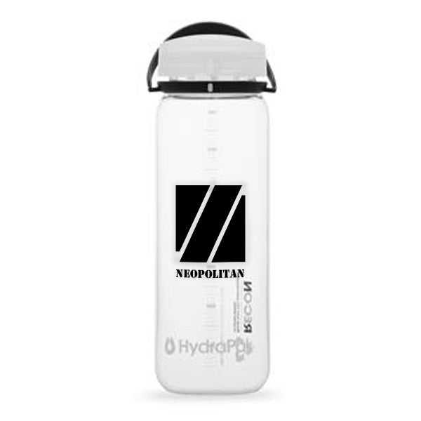 25 Oz. HYDRAPAK RECON Bottle - Clear/Black/White  Imprinted with Logo (Q298522)